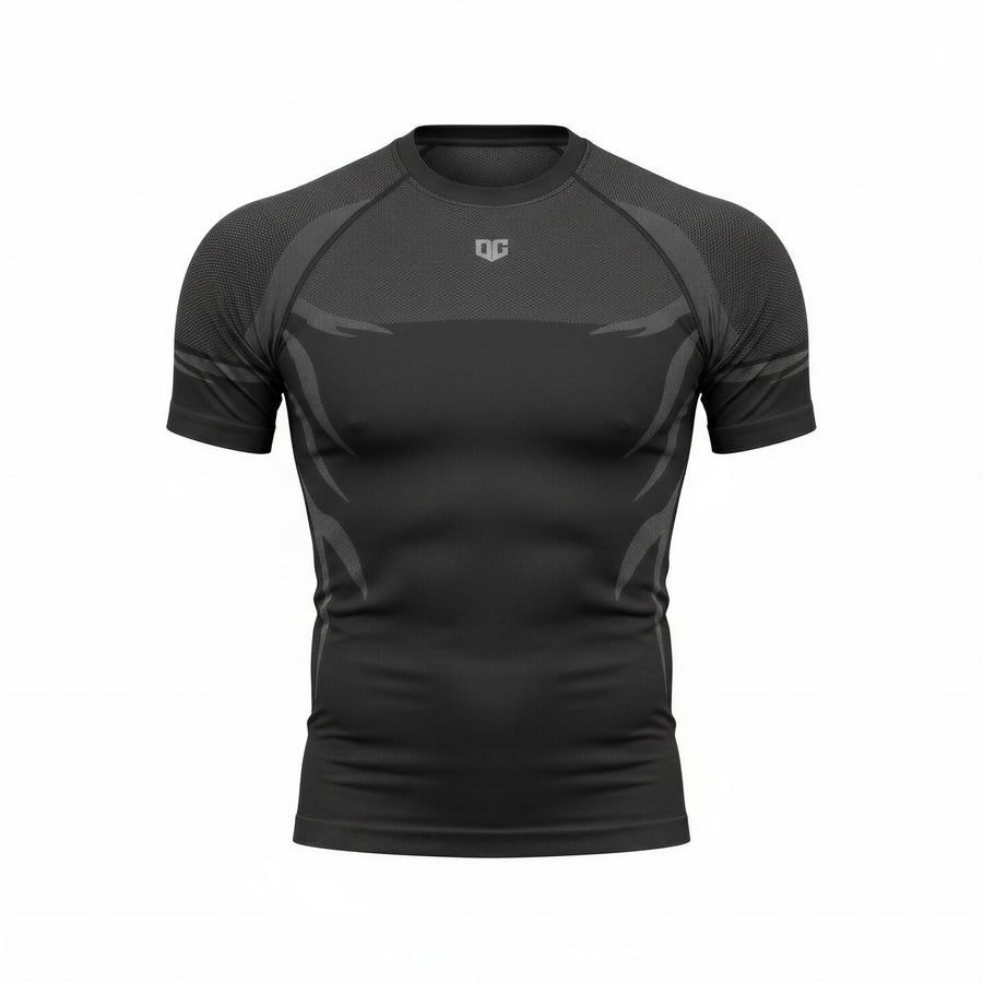 The knit across the shoulder and chest panels